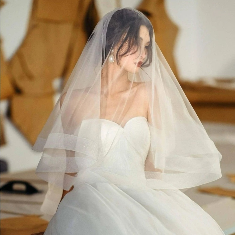 Anthropologie White Bridal Veil